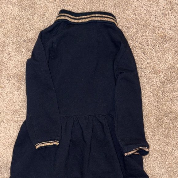 Moncler Navy Polo Dress with Gold Trim - Picture 6 of 6